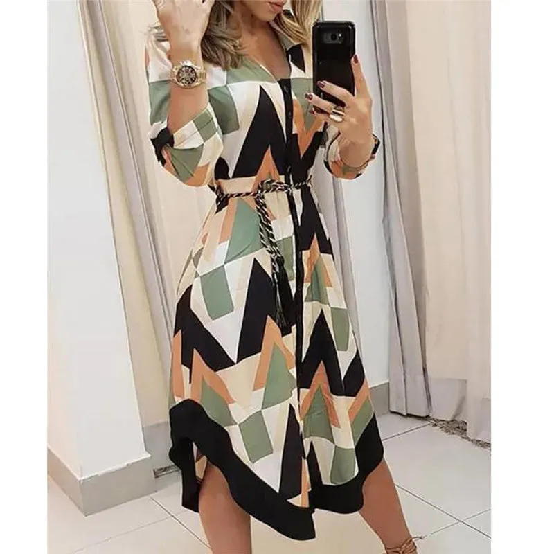 Fashion Women Geometric Dress