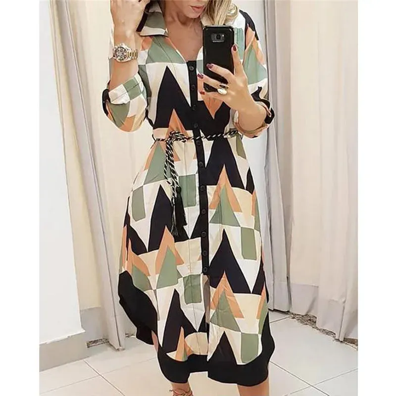 Fashion Women Geometric Dress