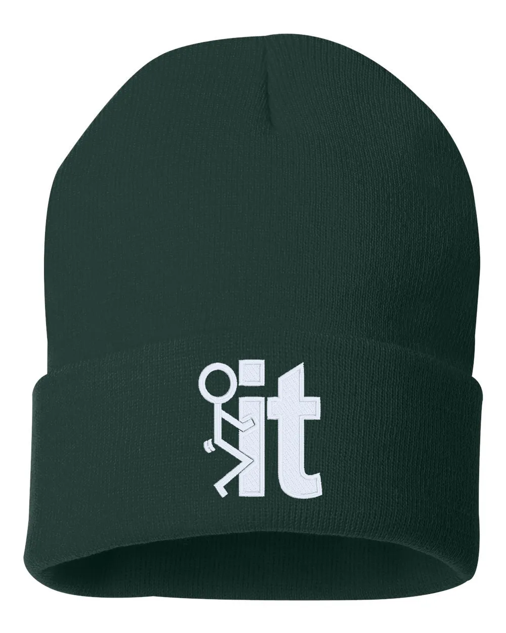 FCK IT Embroidered Cuffed Beanie Hat