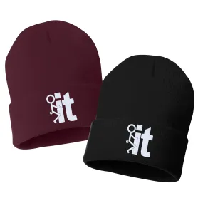 FCK IT Embroidered Cuffed Beanie Hat