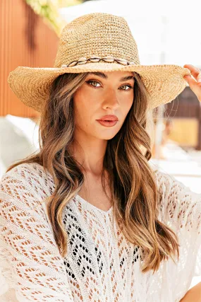 FINAL SALE!! Coastal Cowgirl Hat with Shell Trim