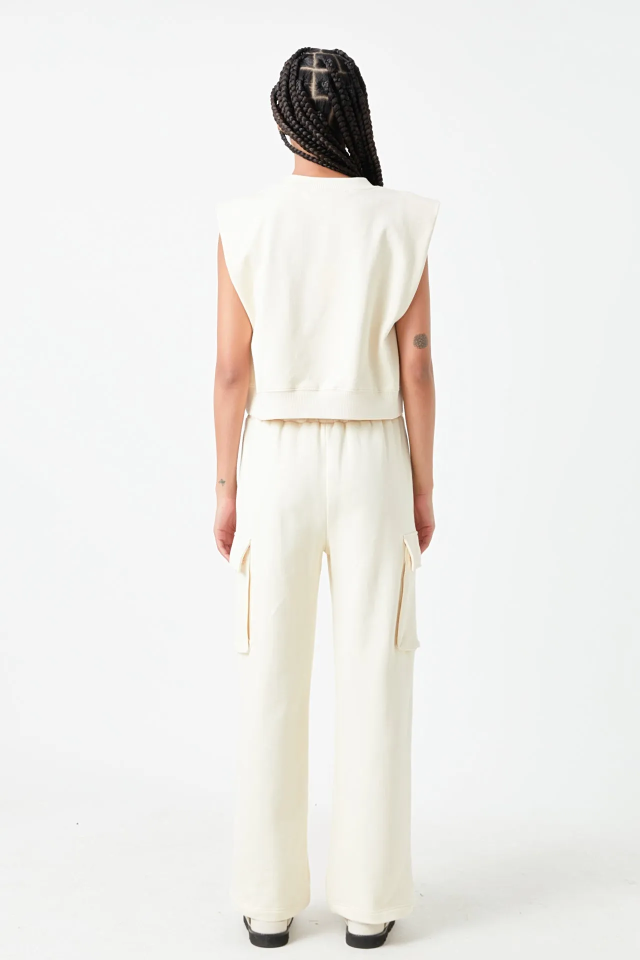 Flap Pocket Wide Sweatpants