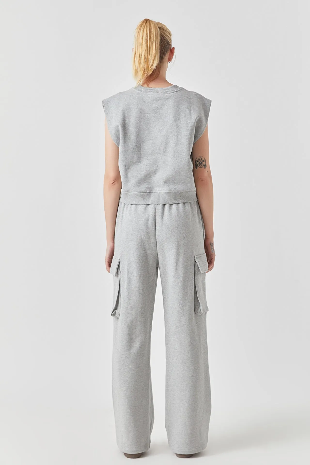 Flap Pocket Wide Sweatpants