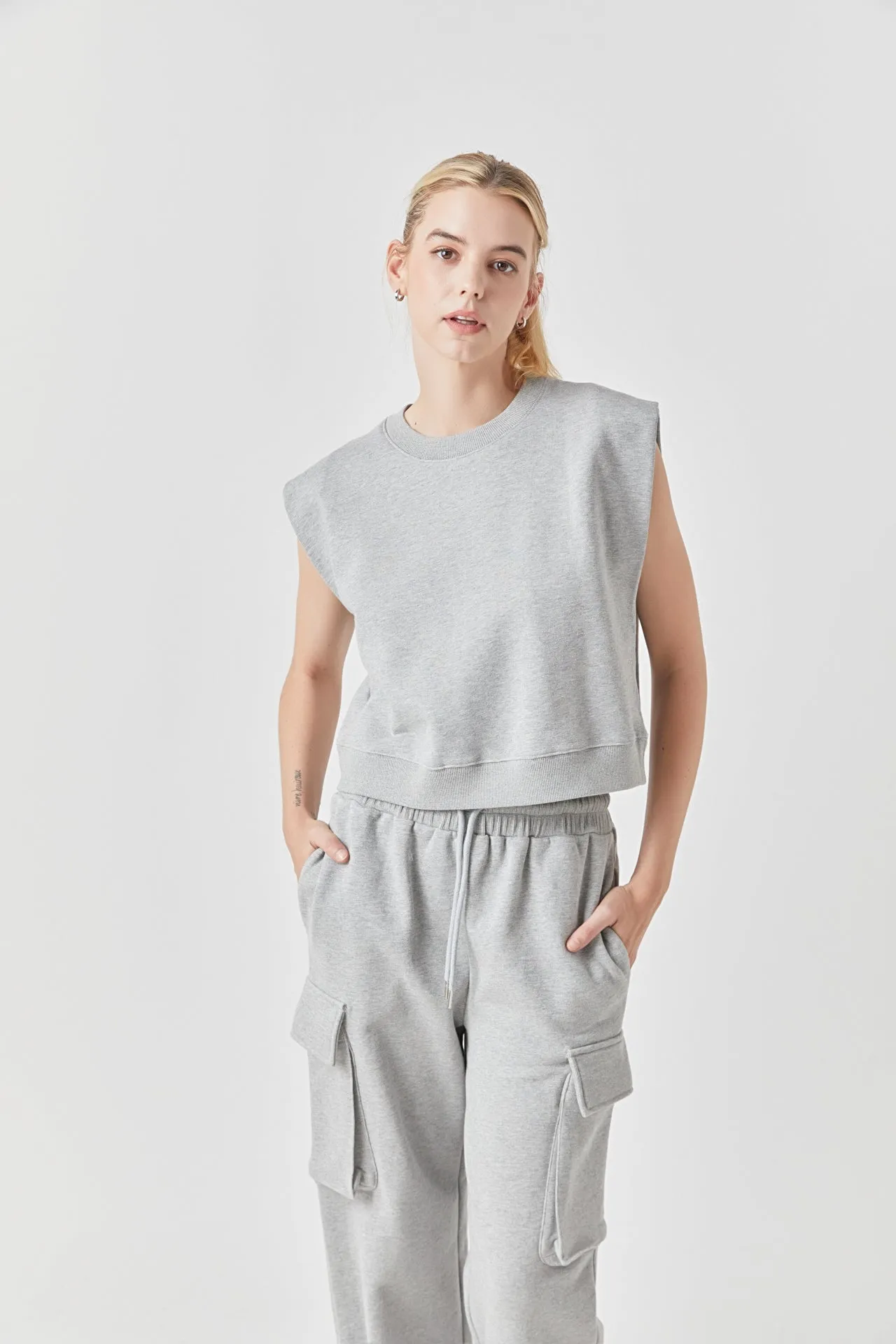 Flap Pocket Wide Sweatpants