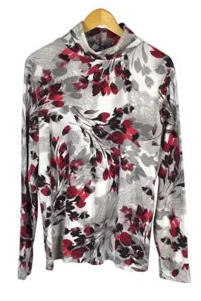 Floral Print Turtleneck