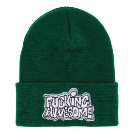 Fucking Awesome - PBS Logo Cuff Beanie Forest Green