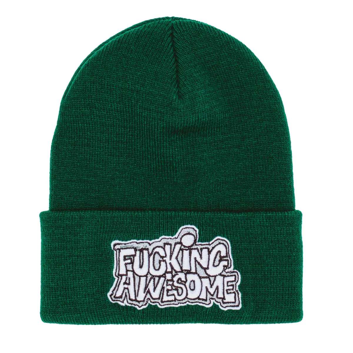 Fucking Awesome - PBS Logo Cuff Beanie Forest Green
