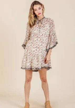 Fun And Flirty Floral And Leopard Print Dress