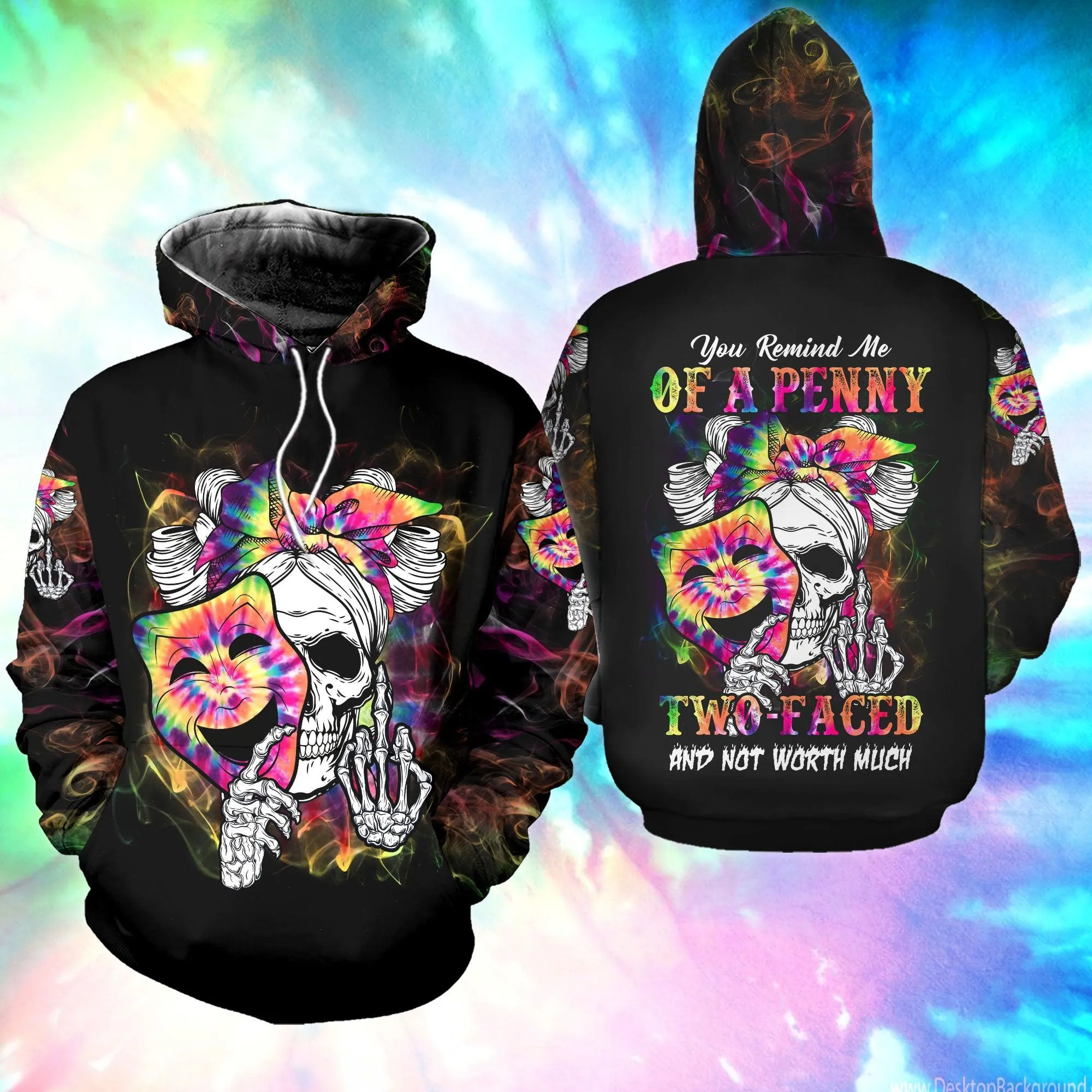 Funny Skull Two-Faced Combo Hoodie and Leggings