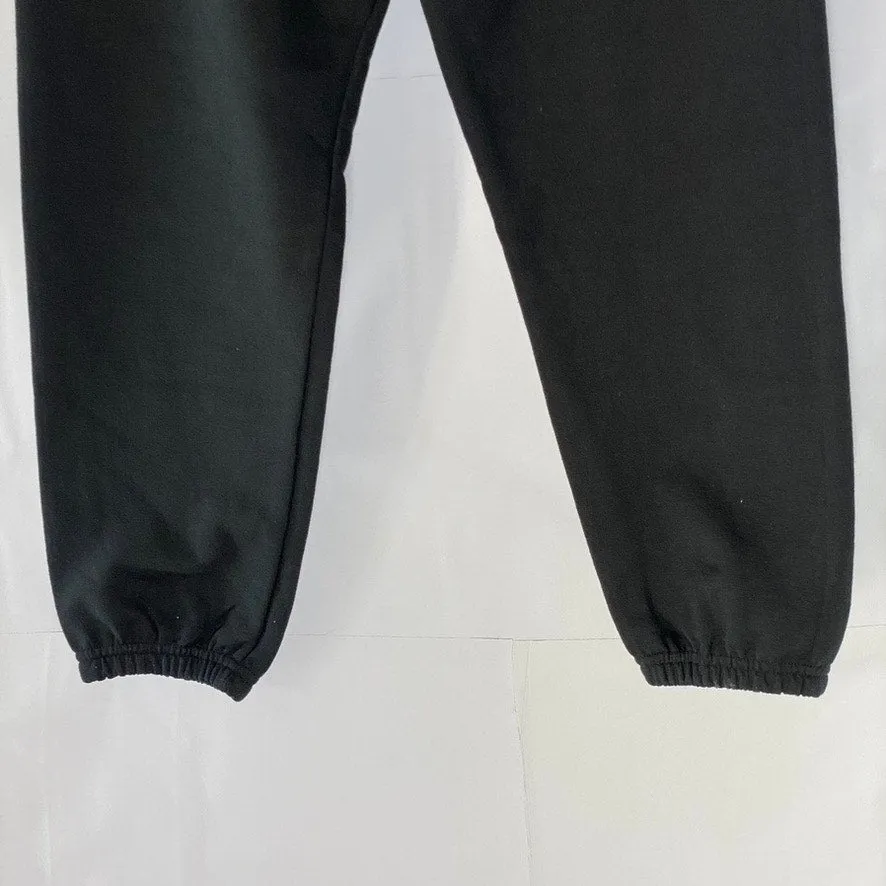 GILDAN Women's Black-Pink Heavy Blend Fleece Syd City Logo Casual Sweatpant SZ S