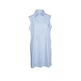 Gustavia Sleeveless Shirt Dress in brrr° Oxford
