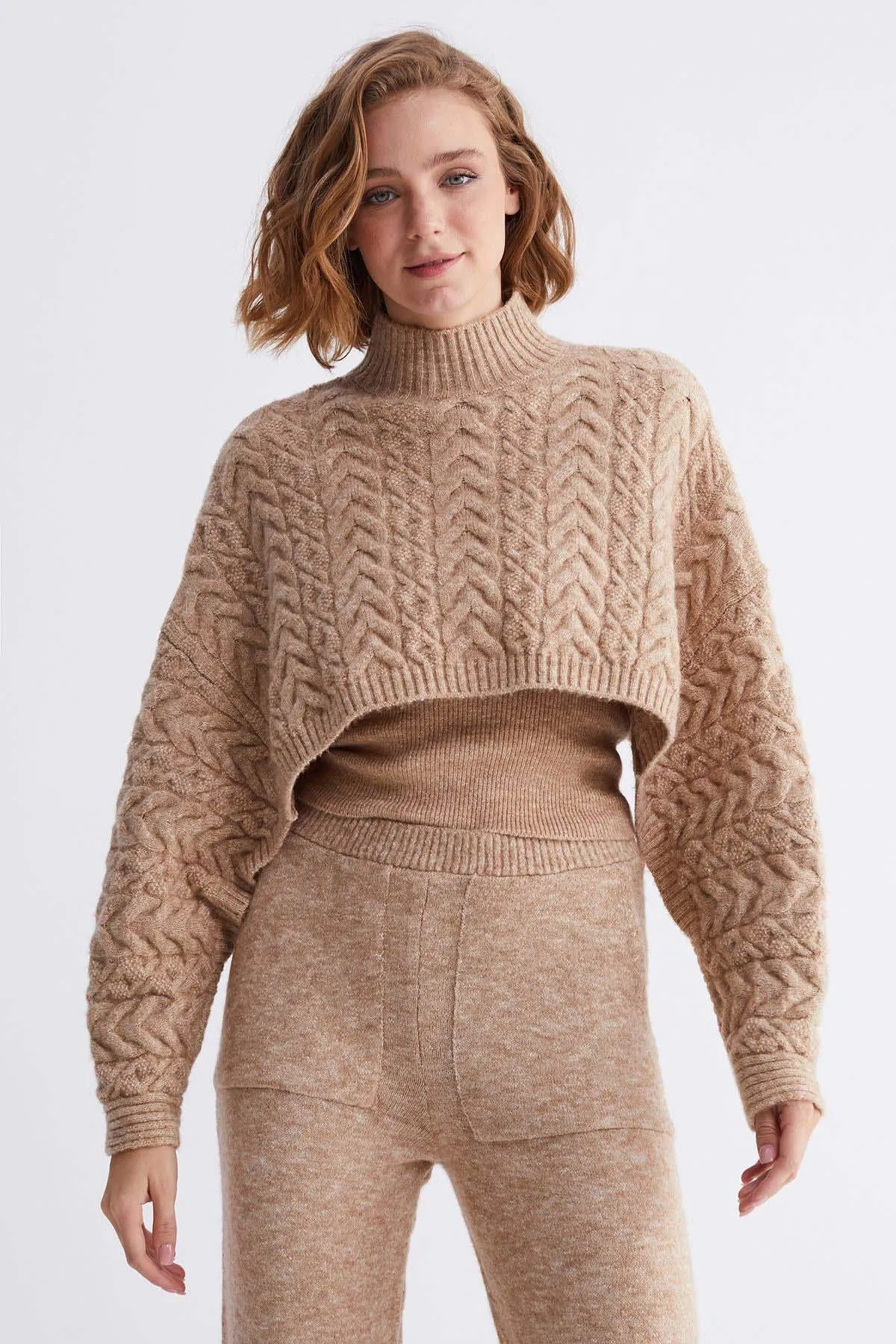Hair Braided Knitwear Crop