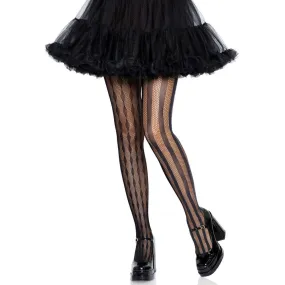 Harlequin Net Tights- Black