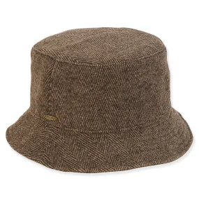 Hat - Brown/Zebra Stripe-Women's-Ad 1498B