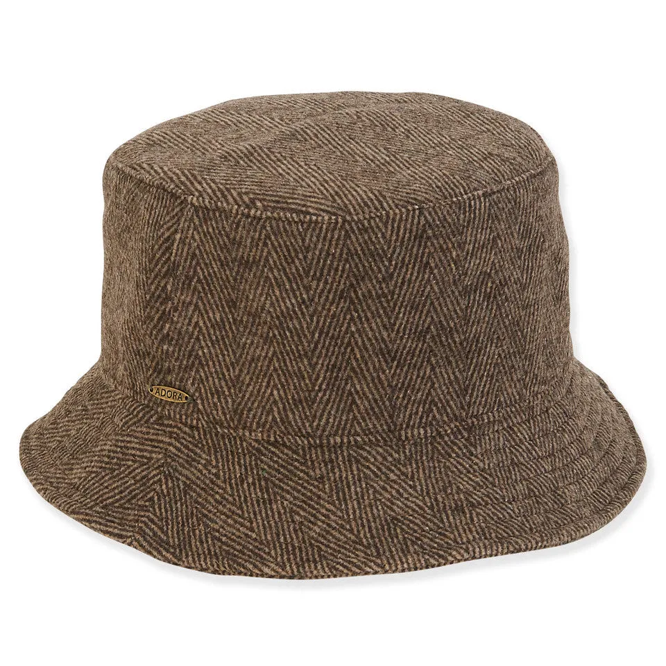 Hat - Brown/Zebra Stripe-Women's-Ad 1498B