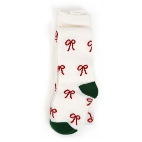 Holiday Bow Knit Tights