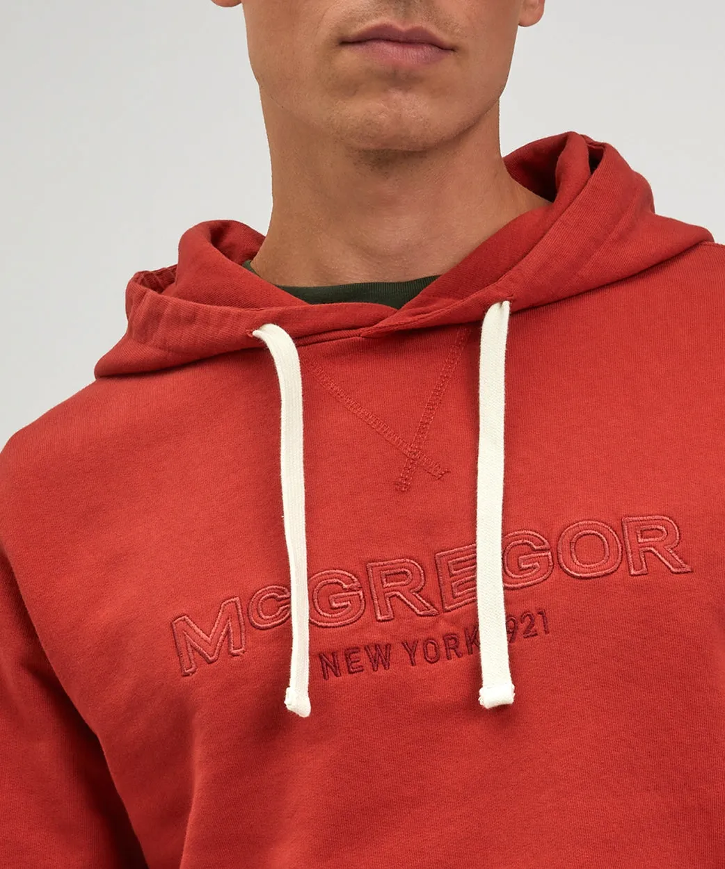 Hoodie met logo graphic | Rusty Red
