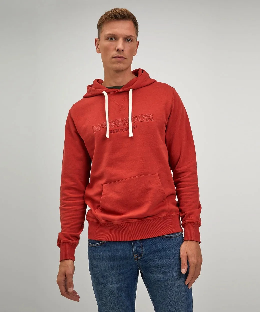 Hoodie met logo graphic | Rusty Red