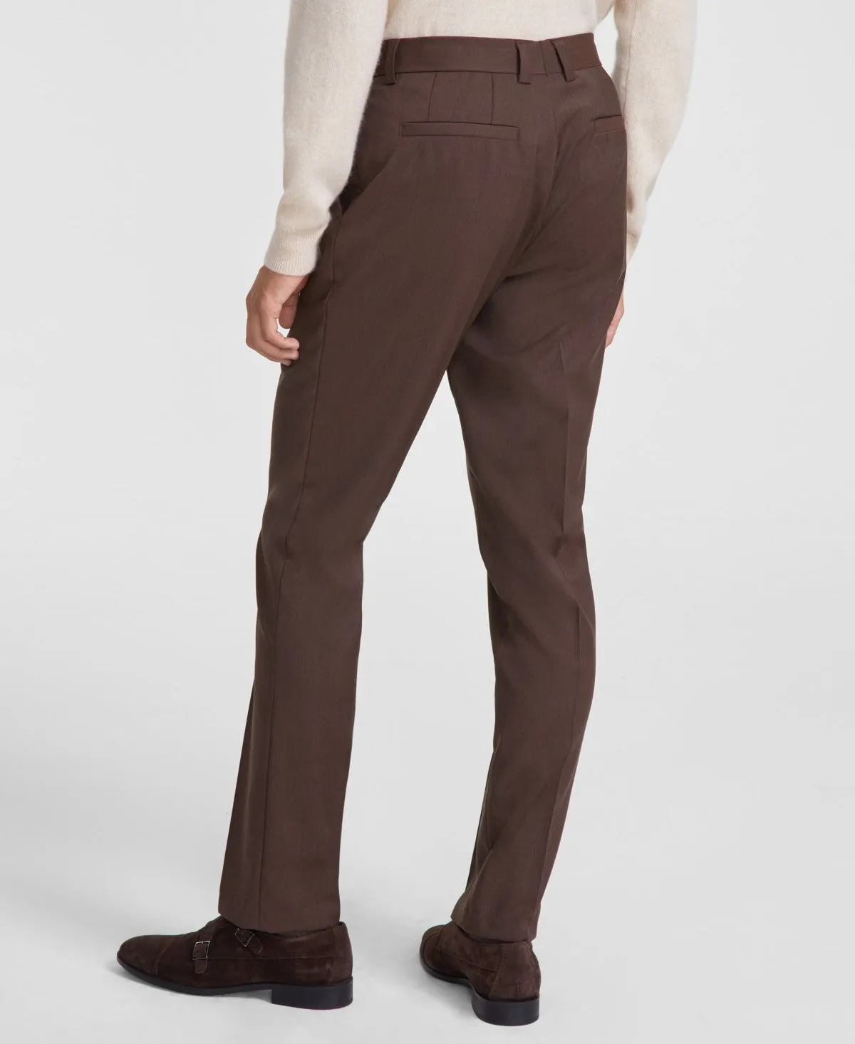 Hugo Boss Mens Modern fit Dress Pants 32 / 32.5 Brown Solid