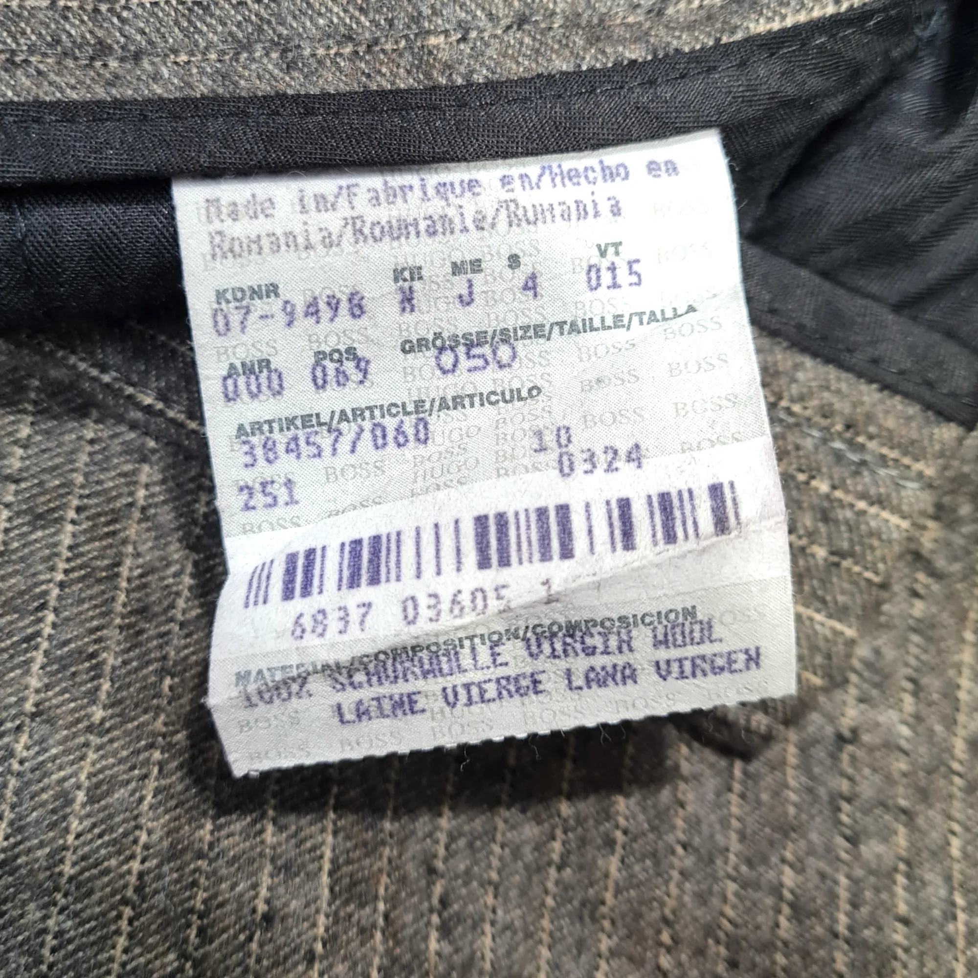HUGO BOSS : WOOL PANTS : SIZE 50