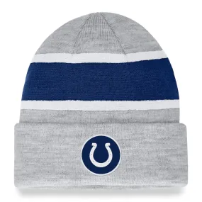 Indianapolis Colts NFL UK Fanatics Branded Logo Cuffed Knit Hat - Heather Gray
