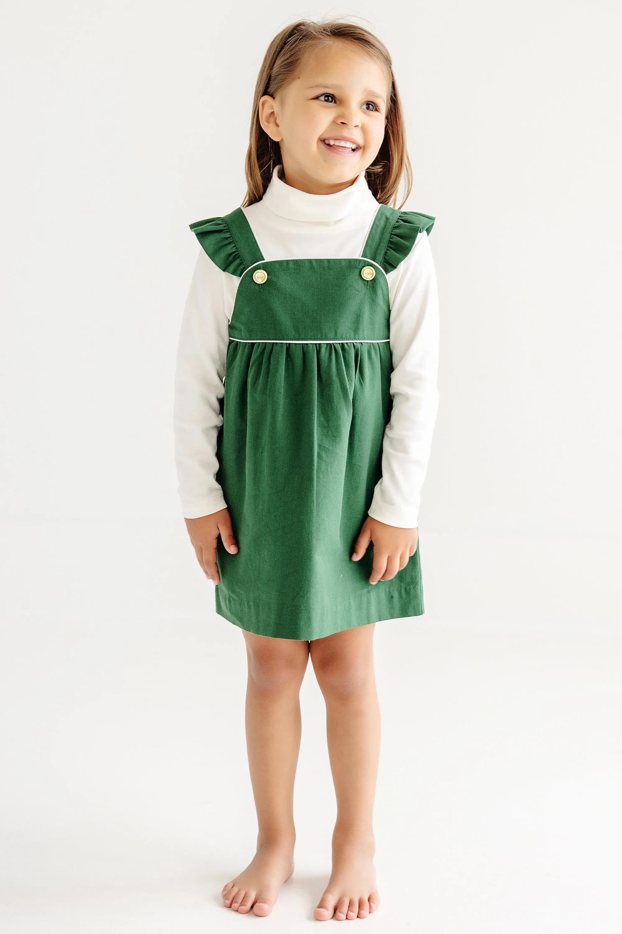 Julia Jumper (Flannel) - Grier Green with Palmetto Pearl