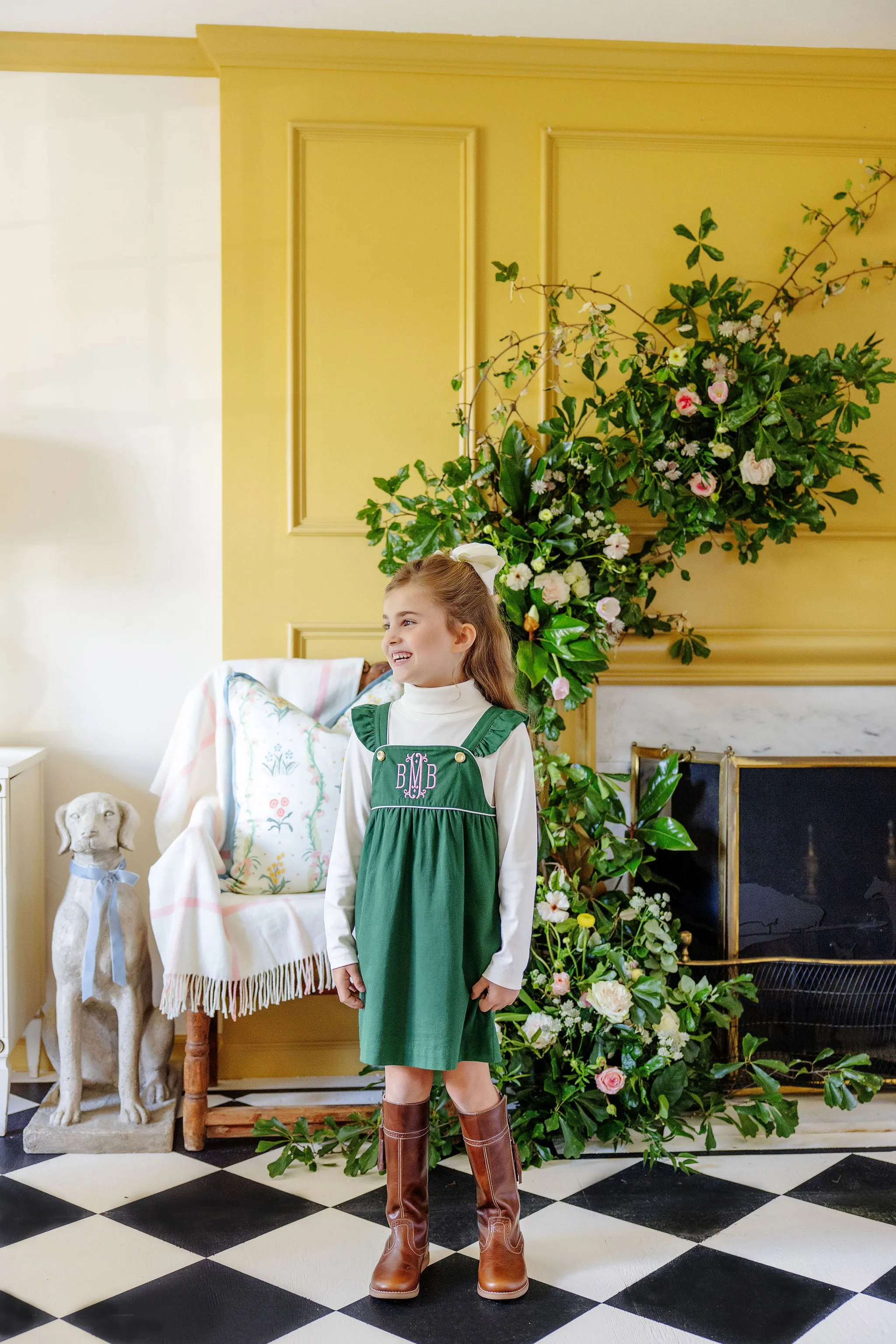 Julia Jumper (Flannel) - Grier Green with Palmetto Pearl