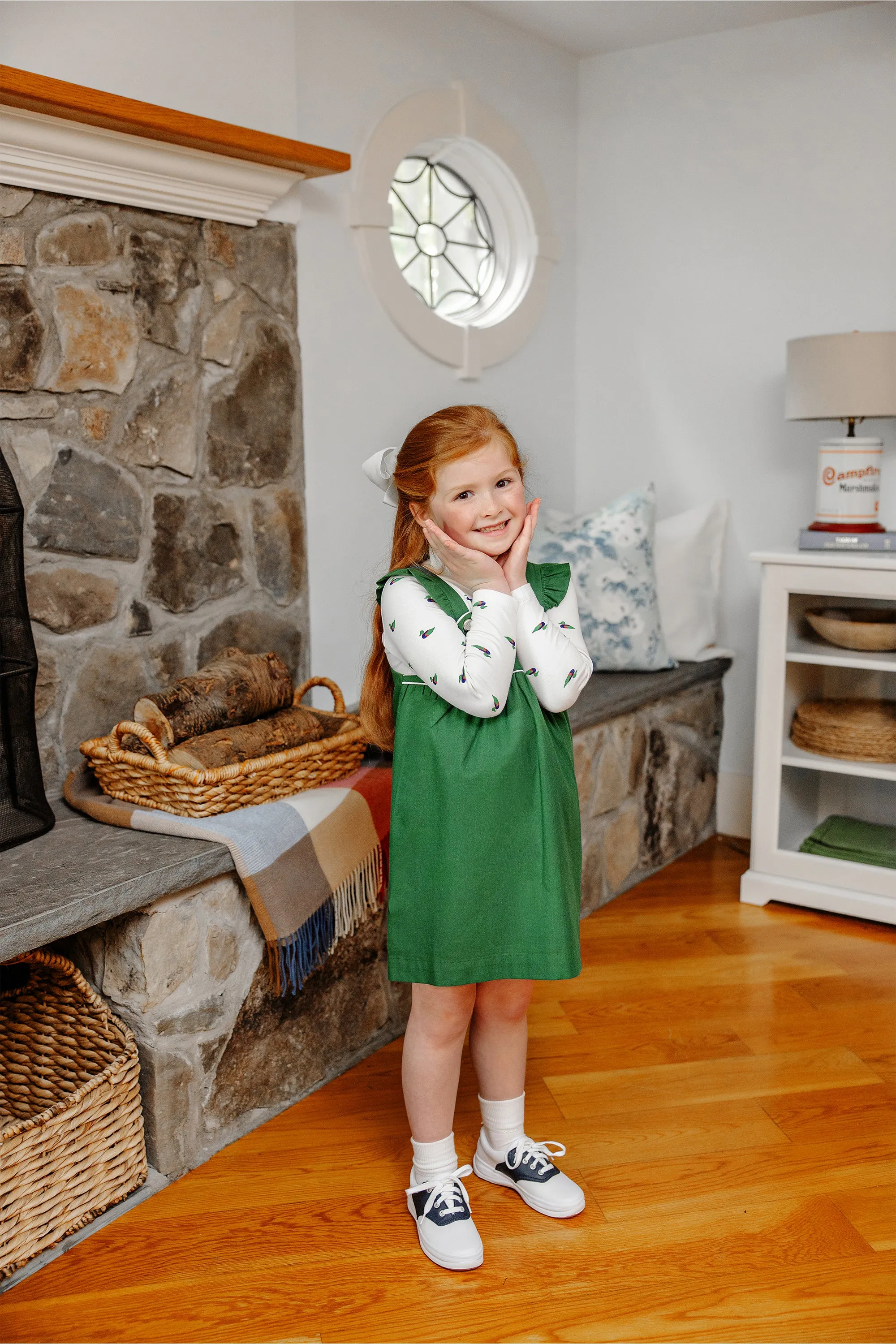 Julia Jumper (Flannel) - Grier Green with Palmetto Pearl