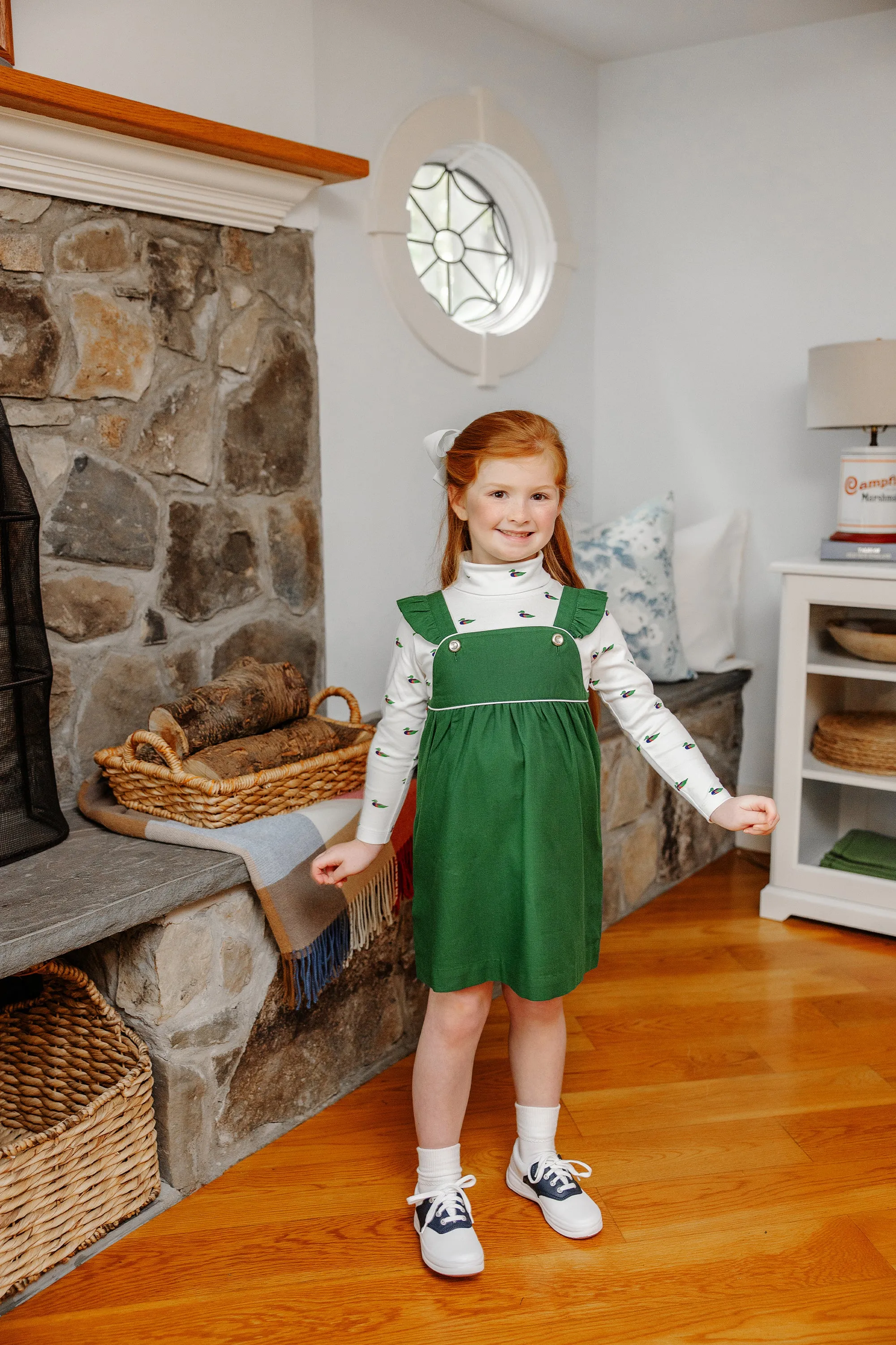 Julia Jumper (Flannel) - Grier Green with Palmetto Pearl
