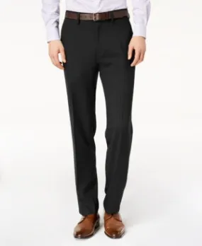 Kenneth Cole Reaction Mens Regular fit Dress Pants 38 / 30 Black Solid Stretch