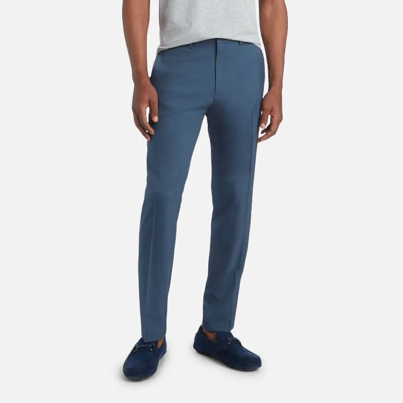 Kenneth Cole Reaction Mens Slim fit Dress Pants 38 / 32 Blue Solid Stretch