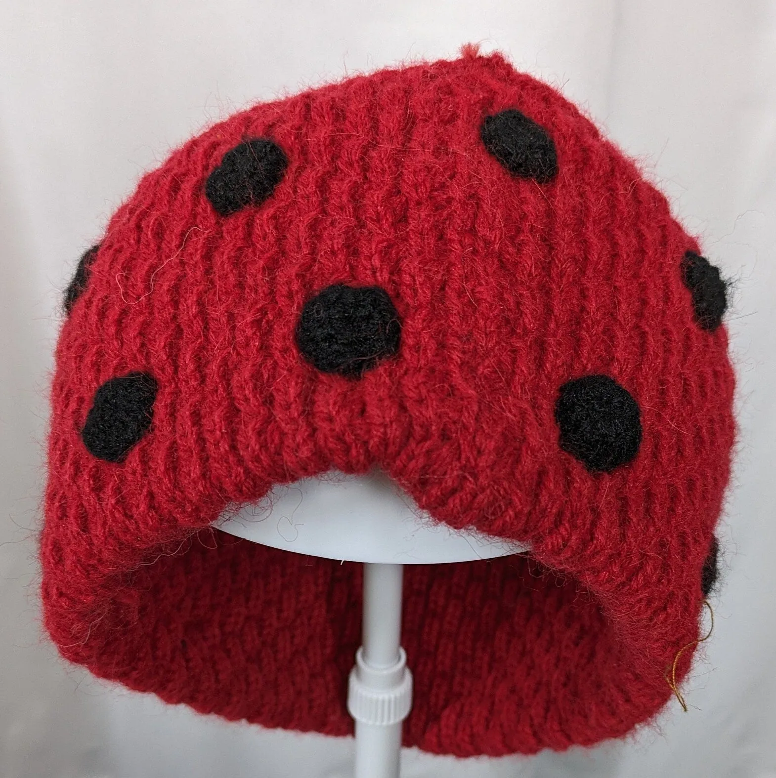 Ladybug Knit Winter Ski Snowboard Headband adult unisex unique gift