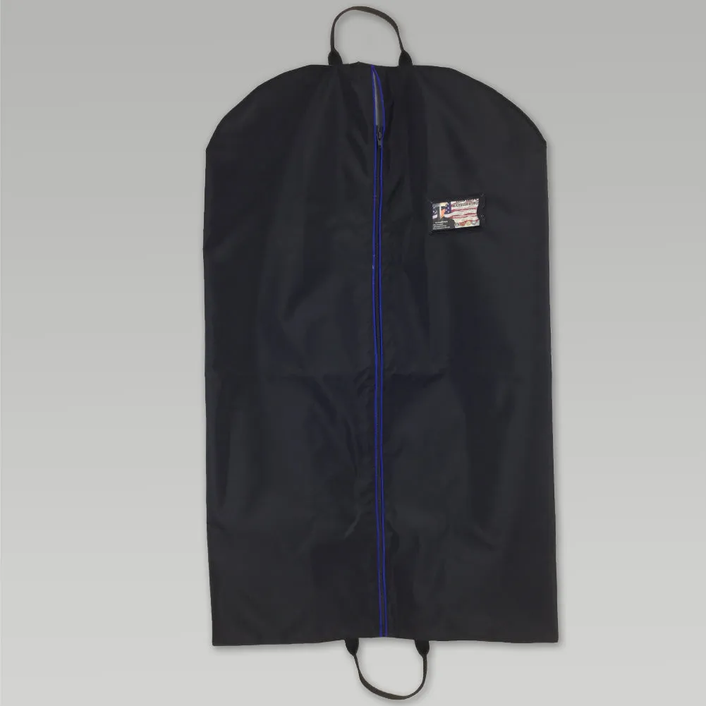Lightweight Dress Uniform Garment Bag (Black With Blue Zip)