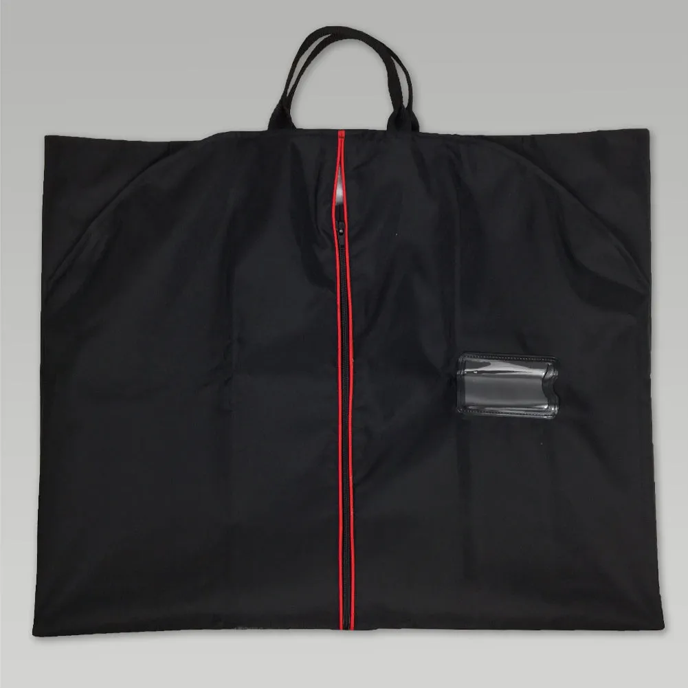 Lightweight Dress Uniform Garment Bag (Black With Red Zip)