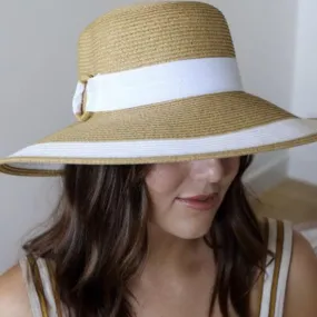 Lilly Down Brim Hat | White Ribbon