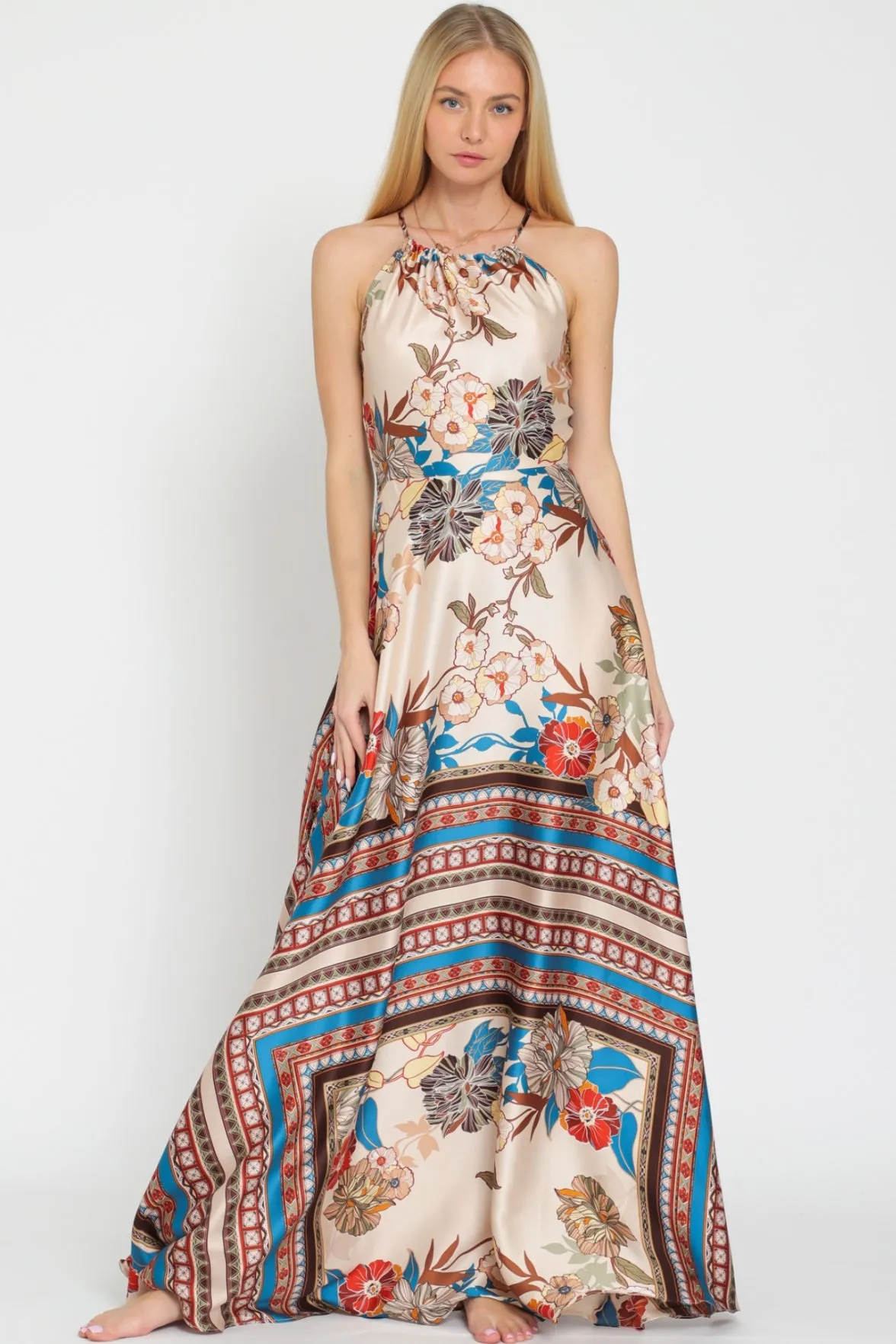 Lora Halter Maxi Dress