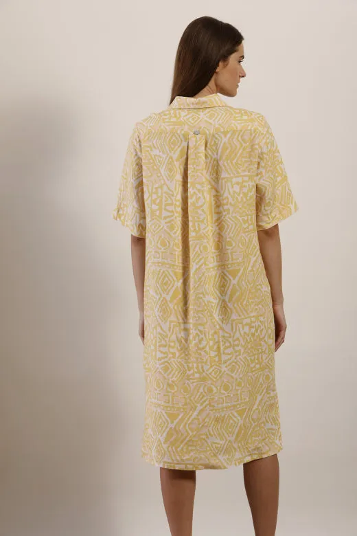 Mat De Misaine - Rochelle - Liberty Print Linen Shirt Dress with Belt