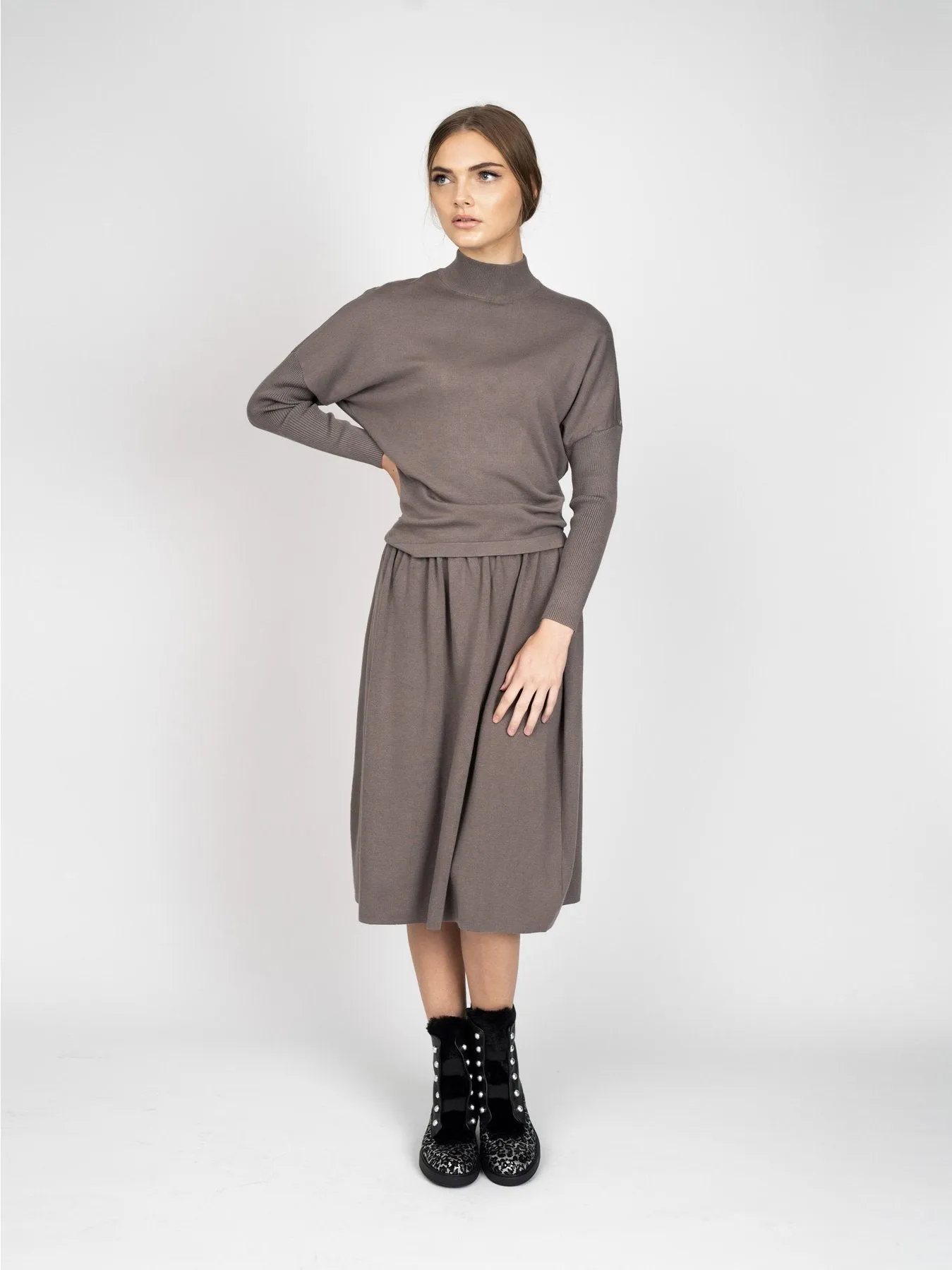 Meli Knit Gathered Skirt