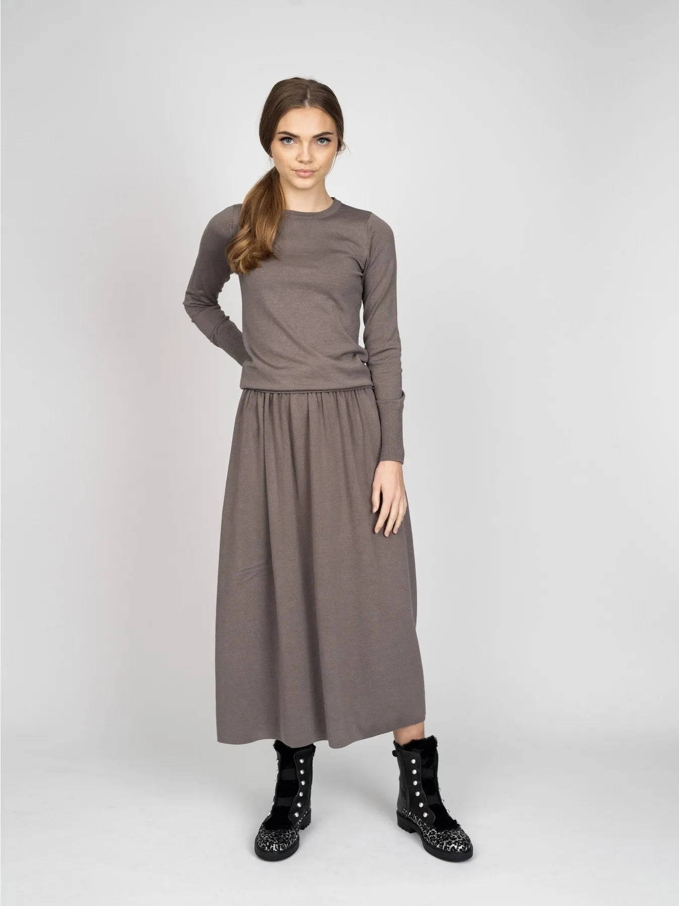 Meli Knit Gathered Skirt