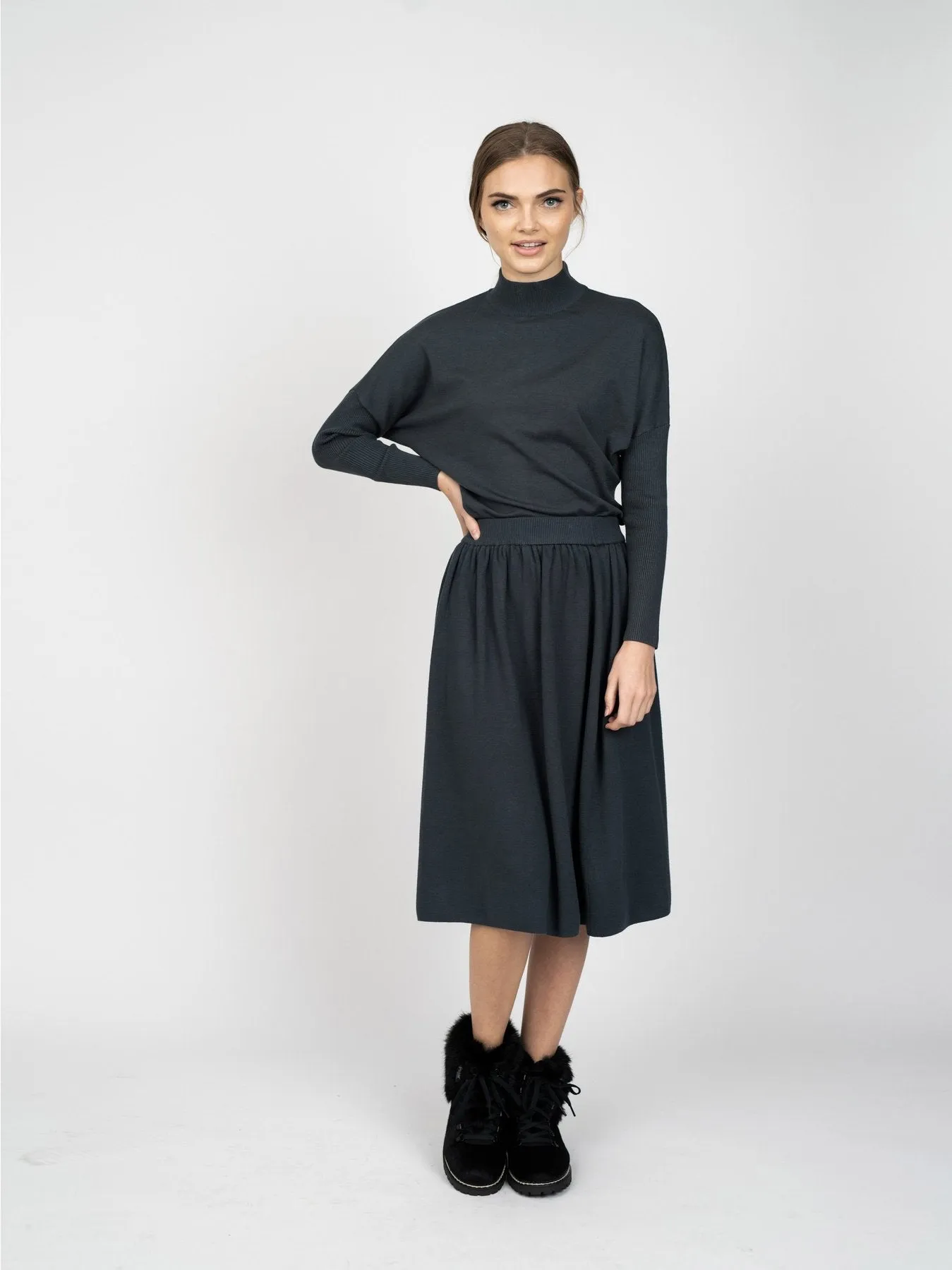 Meli Knit Gathered Skirt