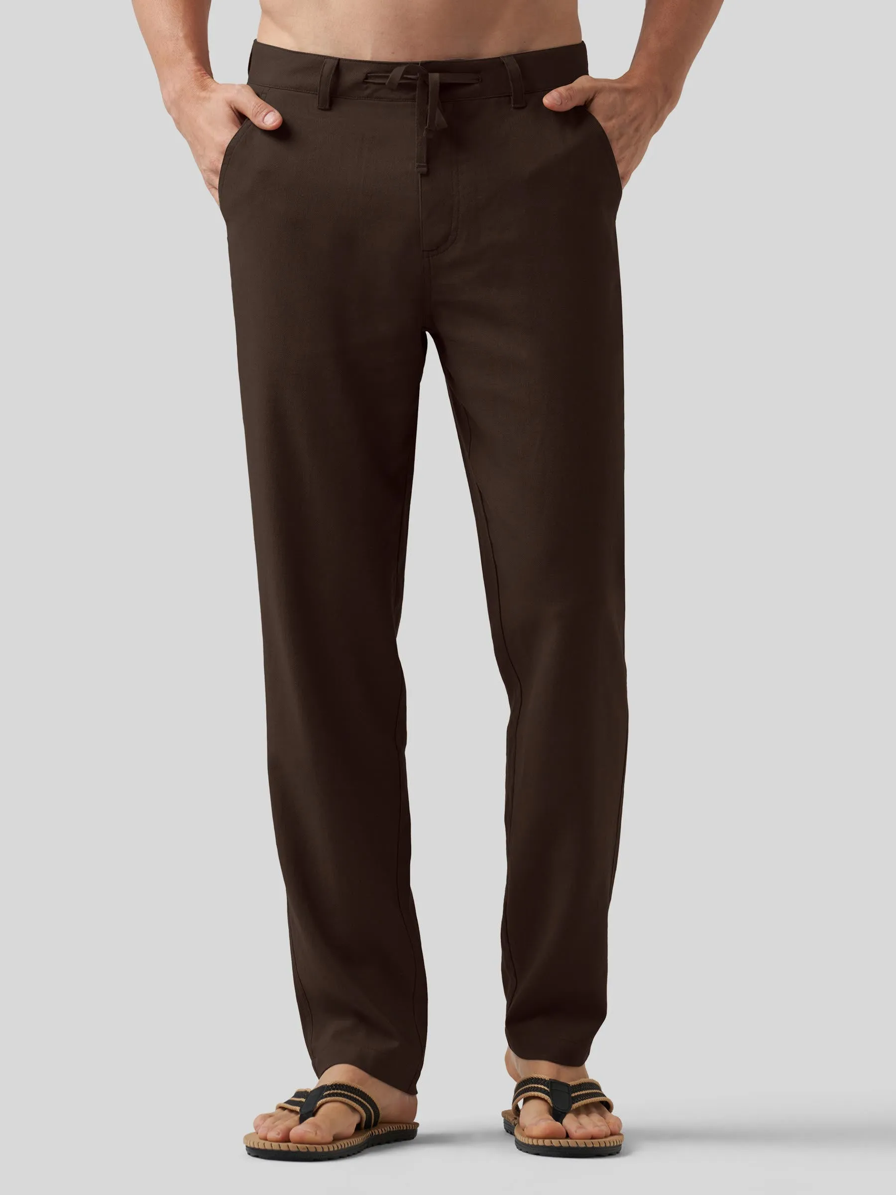 Men's Casual Cotton Linen Pants 30 Inch