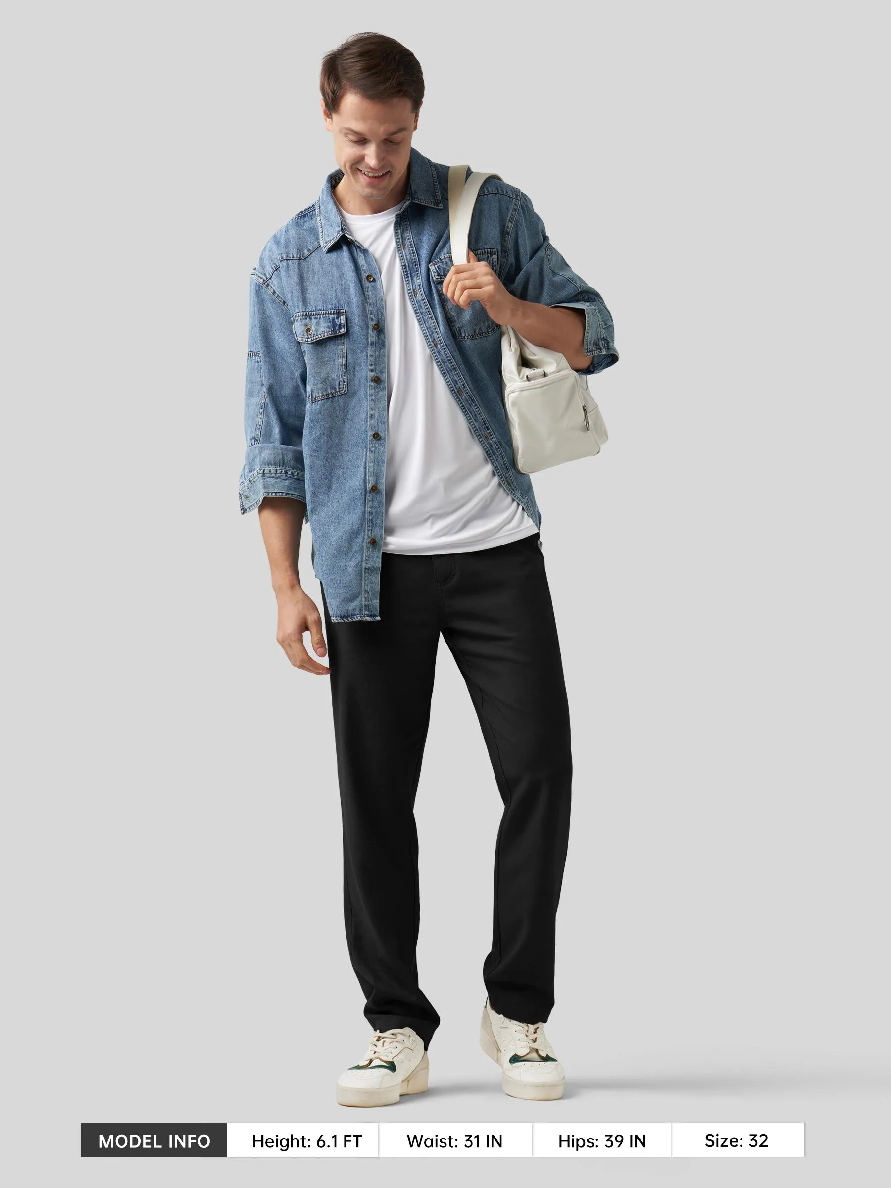 Men's Casual Cotton Linen Pants 30 Inch