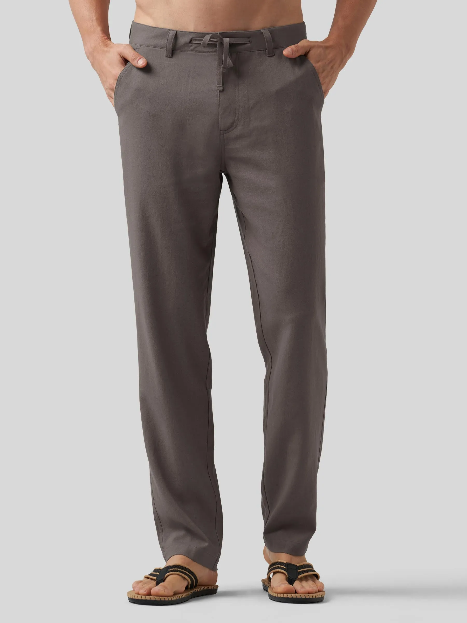 Men's Casual Cotton Linen Pants 30 Inch
