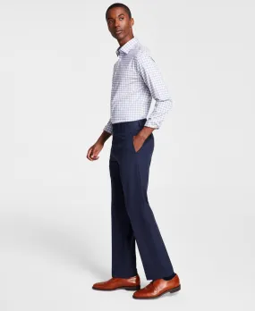 Michael Kors Mens Classic fit Dress Pants 34 / 30 Navy Blue Plaid