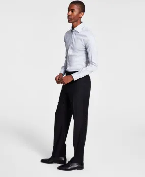 Michael Kors Mens Regular fit Dress Pants 36 / 30 Black Solid Stretch