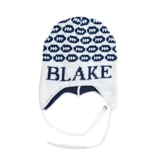 Mini Footballs Personalized Knit Hat