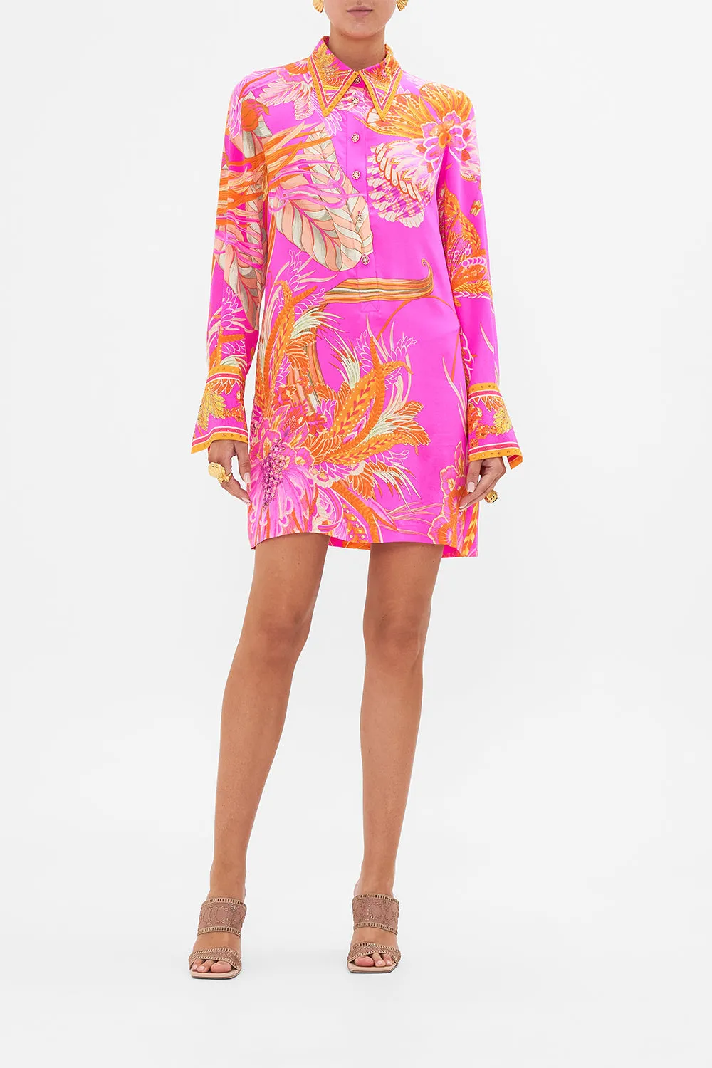 MINI SHIRT DRESS A HEART THAT FLUTTERS