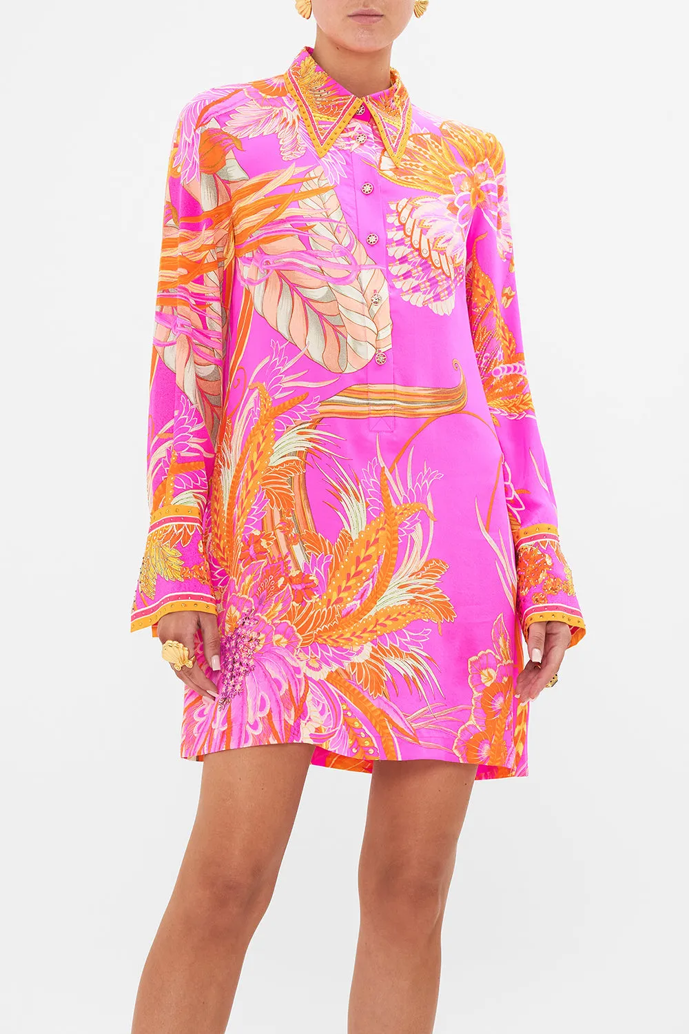 MINI SHIRT DRESS A HEART THAT FLUTTERS