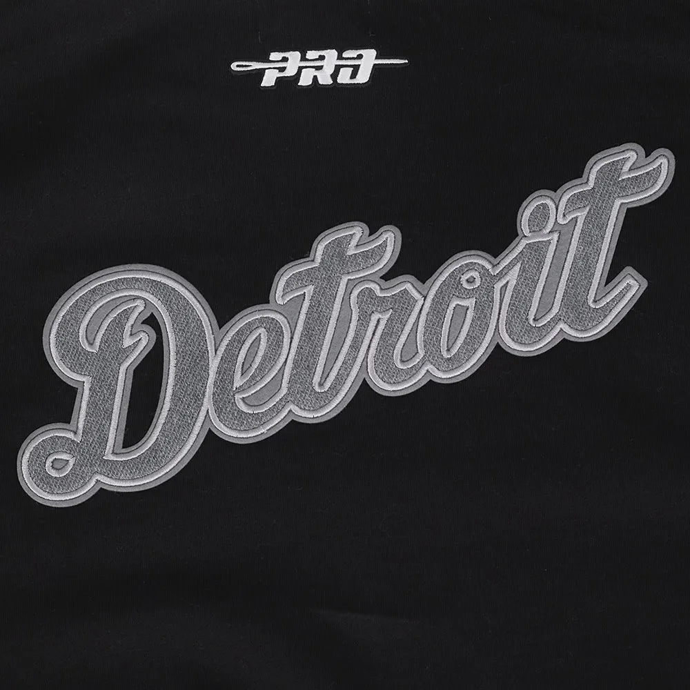 MLB DETROIT TIGERS REVERSE FRENCH TERRY MEN'S CB FLC PO HOODIE (BLACK/GRAY/EGGSHELL)