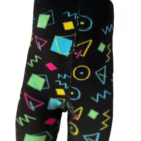 Neon 80's Style Organic Cotton Tights Black